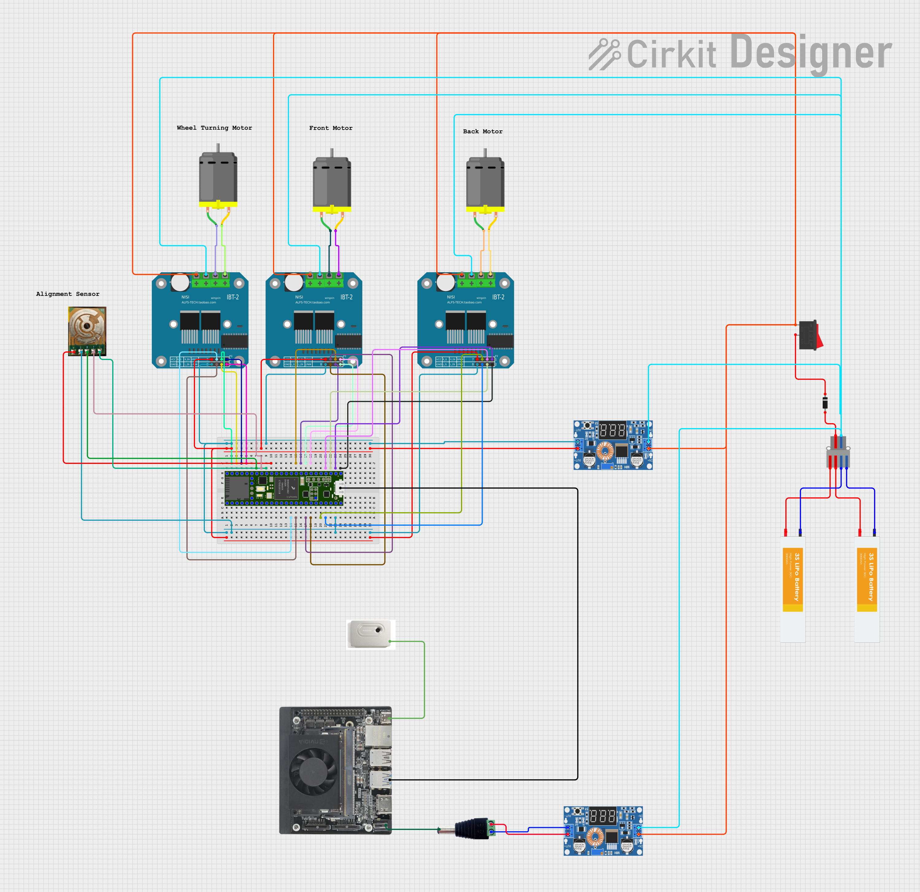 Full wiring and circuit diagram of the v1 platform