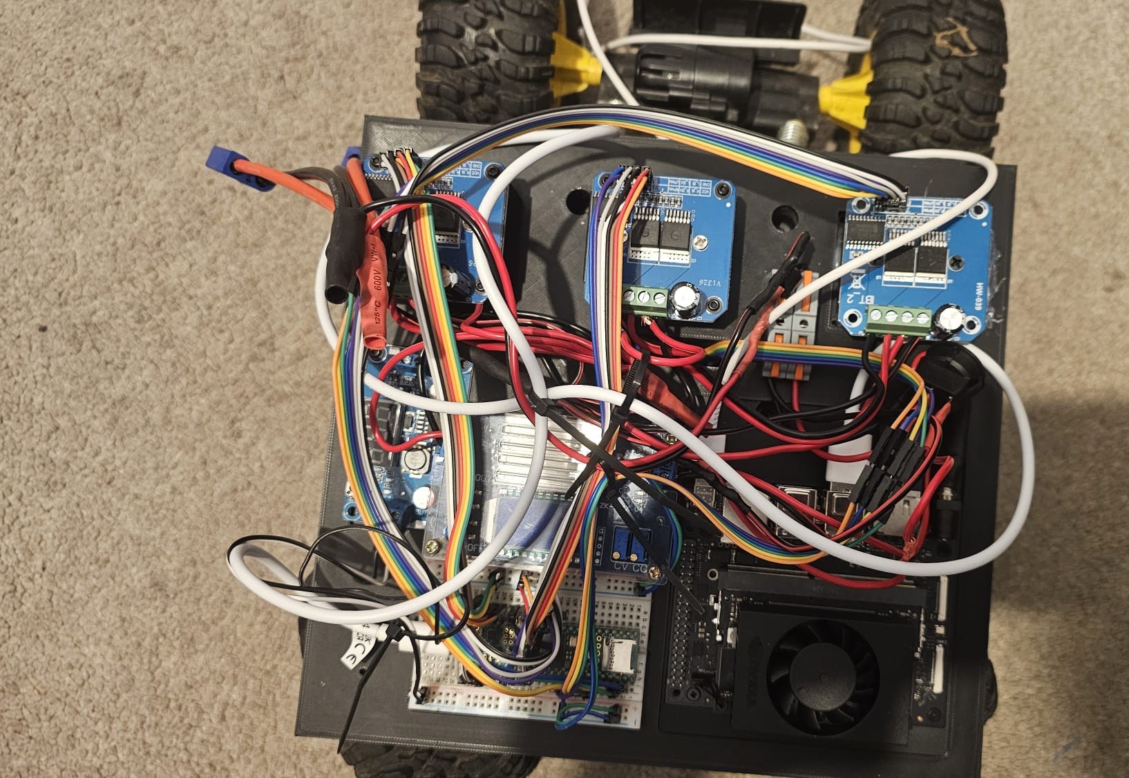 Final component placement on the chassis