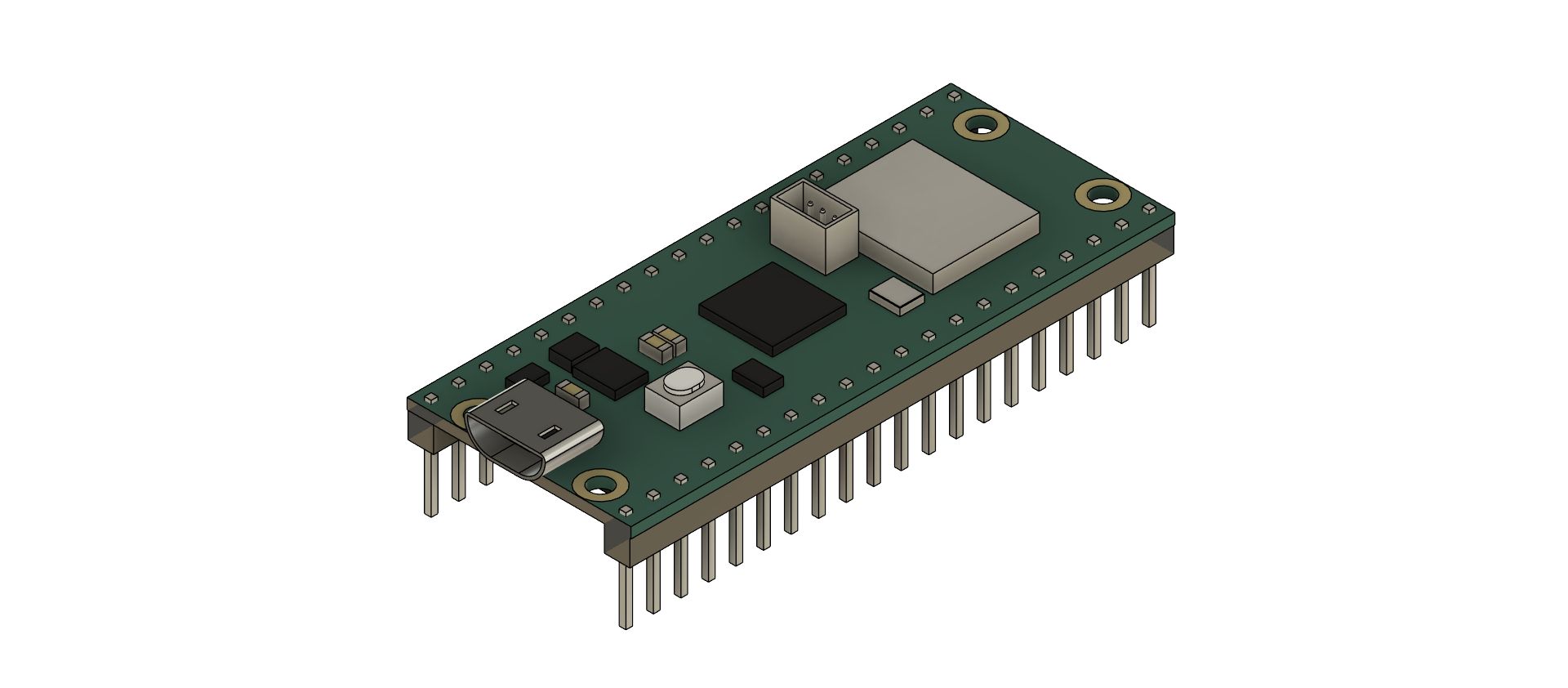 CAD model of Raspberry Pi Pico