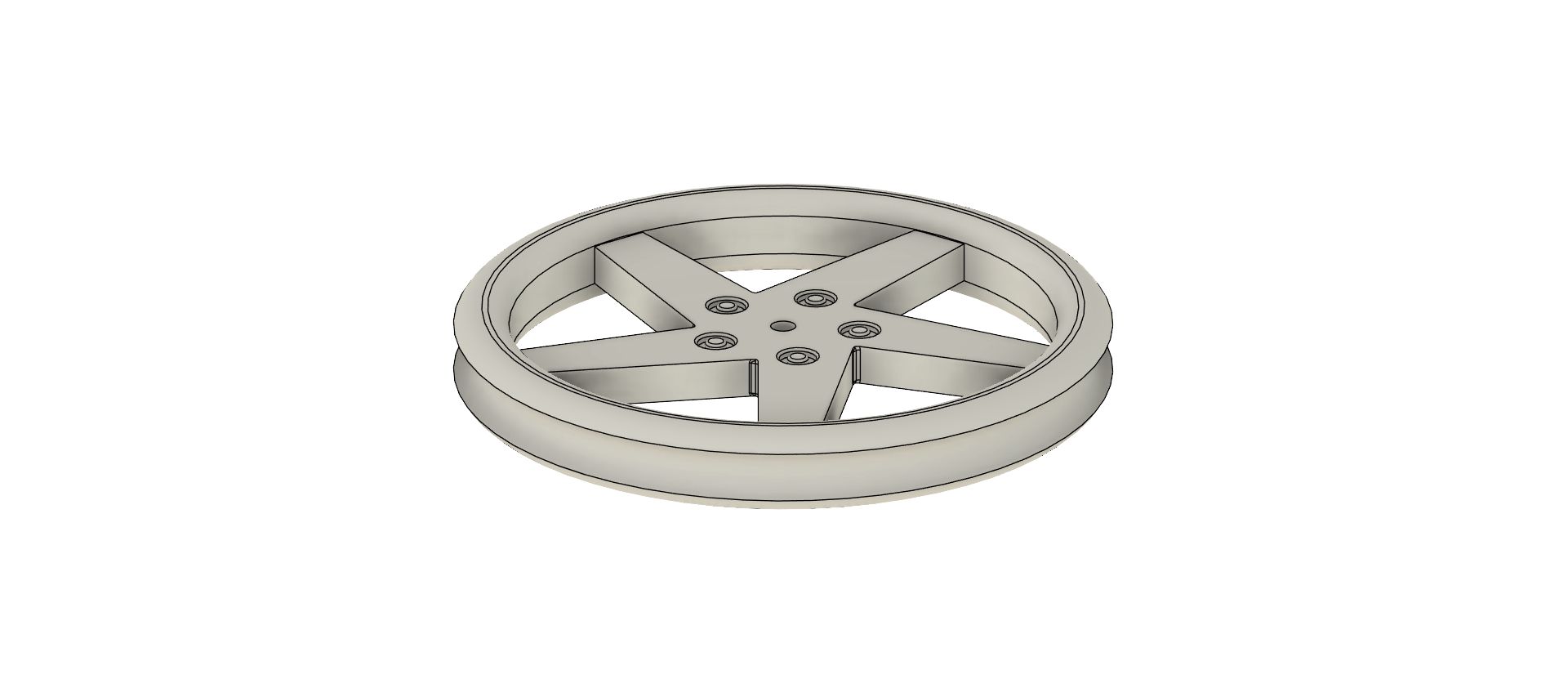 Fusion 360 model of a wheel