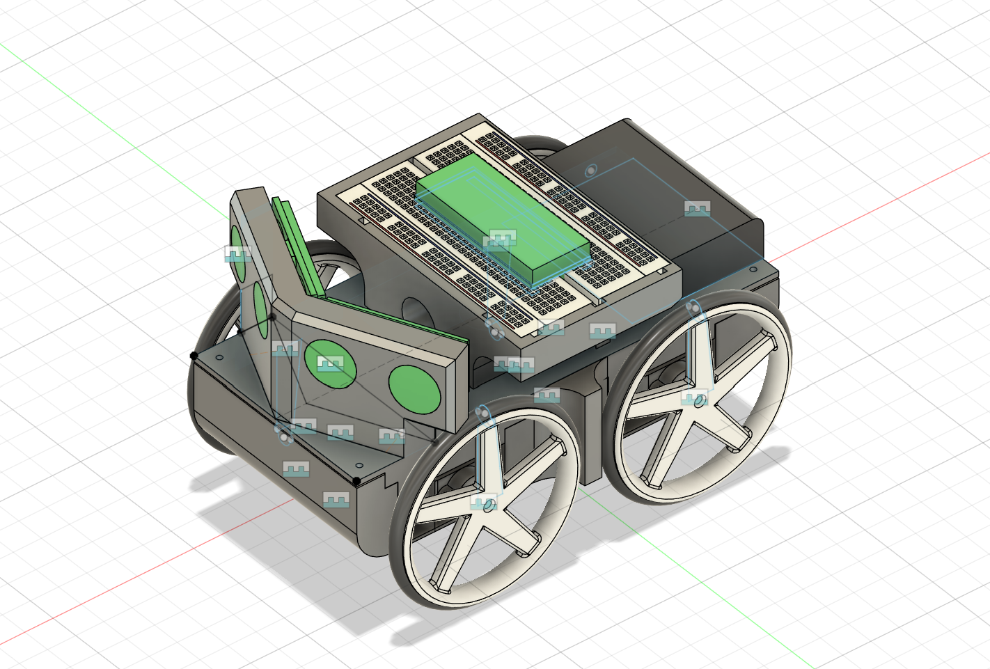 Fusion 360 CAD model of the maze robot