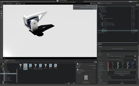 Single leg mechanism simulated in Isaac Sim